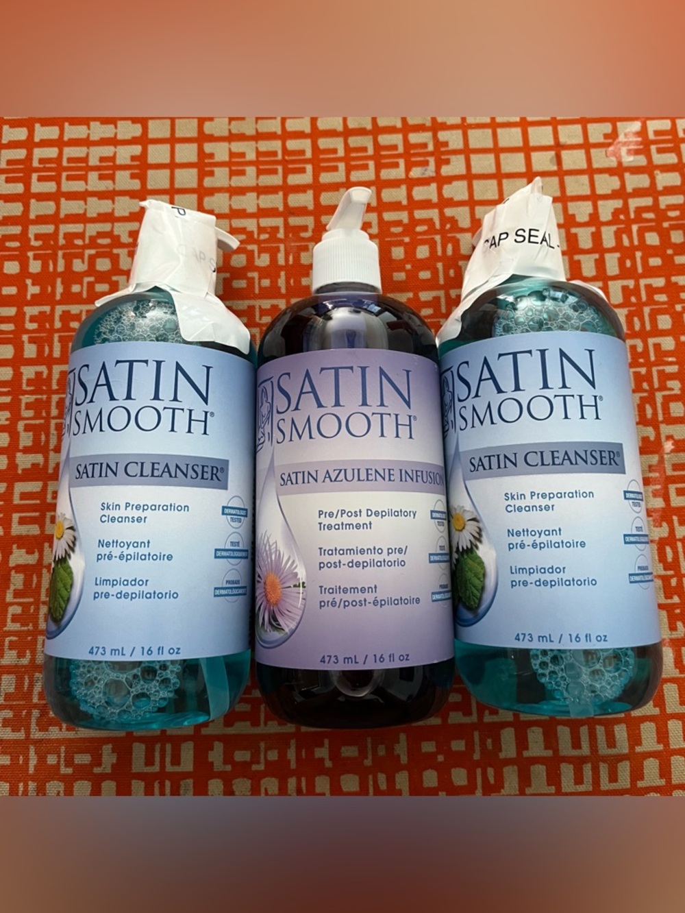 Satin Smooth Satin Azulene Infusion + Cleansers - Blue & Teal Set